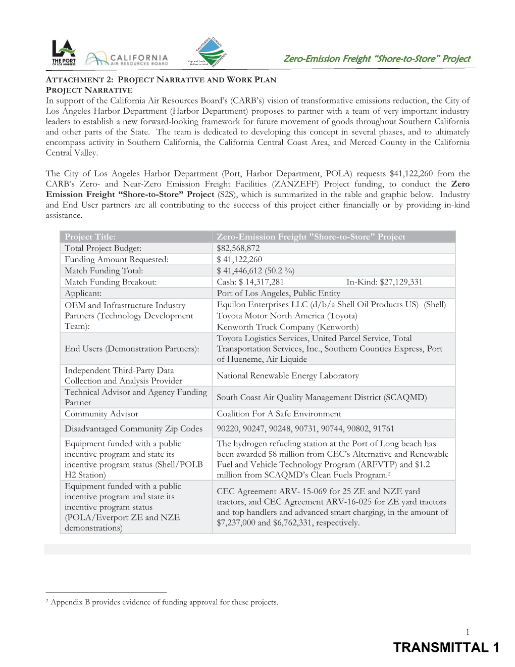 Transmittal 1