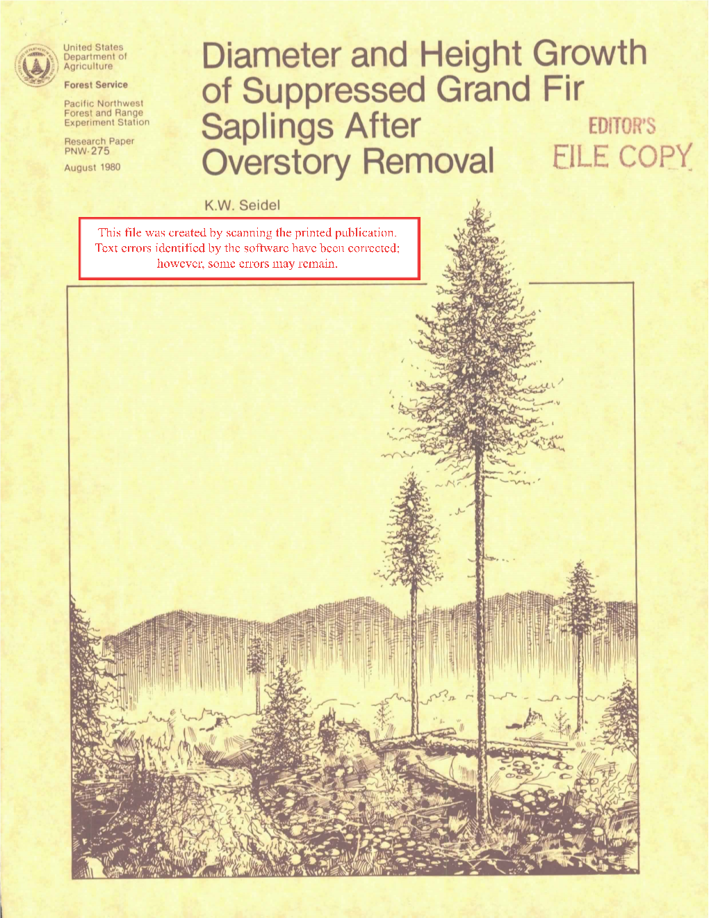 Diameter and Height Growth of Suppressed Grand Fir Saplings After Overstory Removal