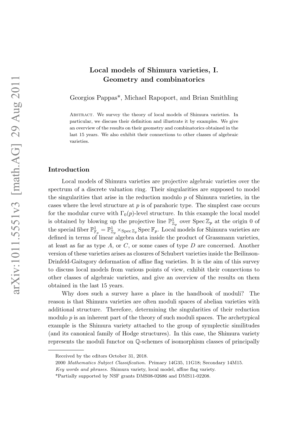 Handbook of Moduli? the Reason Is That Shimura Varieties Are Often Moduli Spaces of Abelian Varieties with Additional Structure