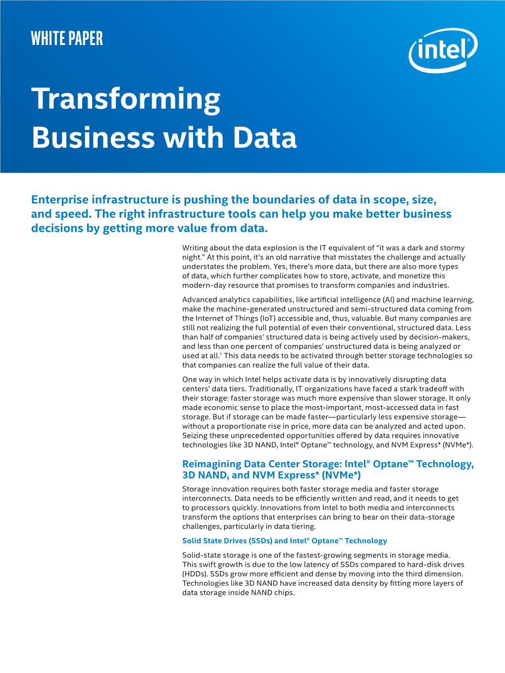 Transforming Business with Data