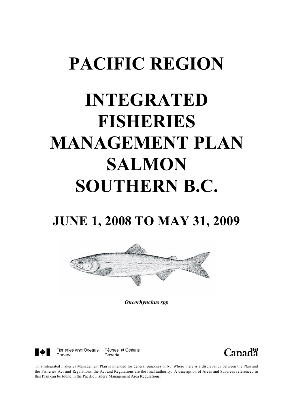 Pacific Region Integrated Fisheries Management Plan