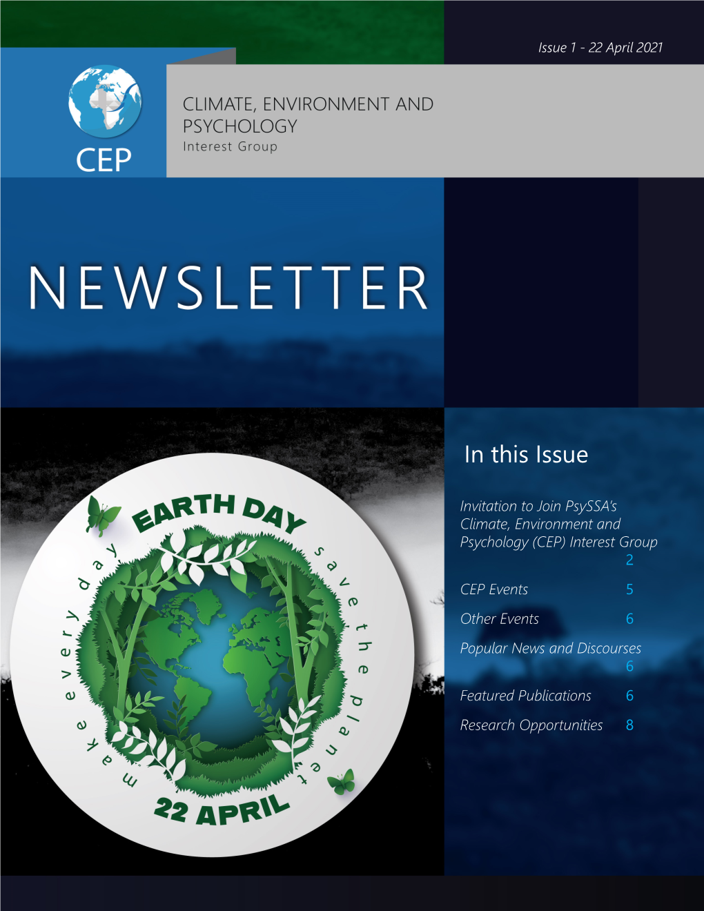 To Read the First Climate, Environment and Psychology Newsletter!