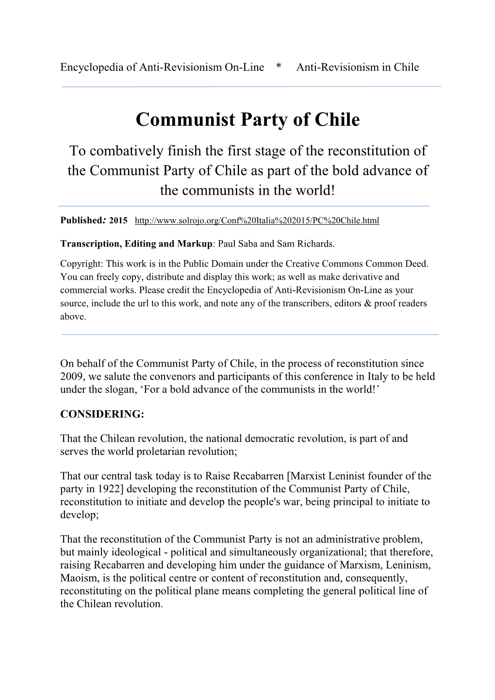 Communist Party of Chile