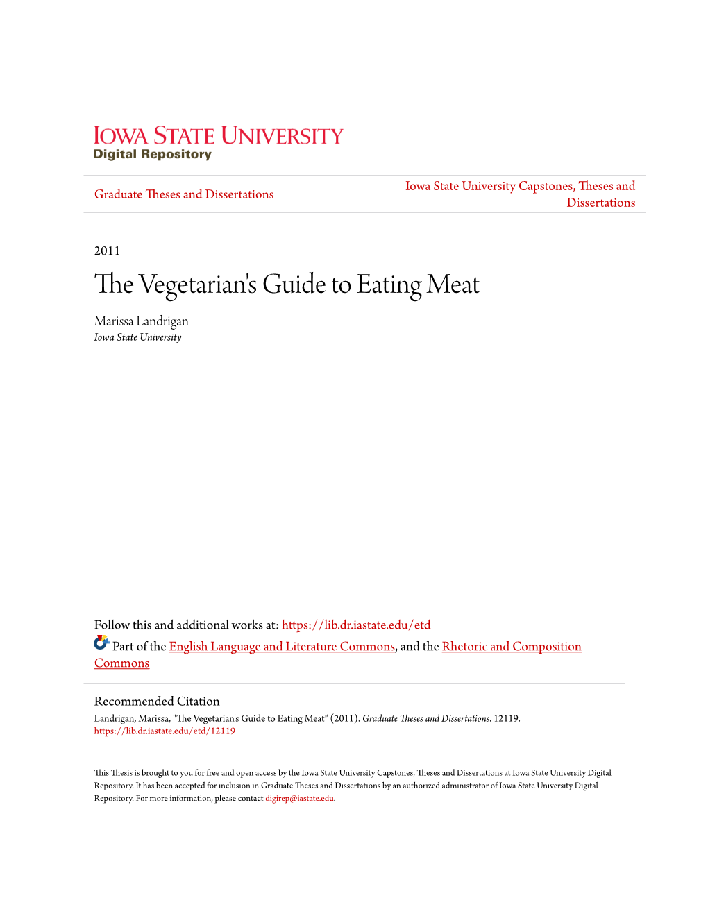 The Vegetarian's Guide to Eating Meat