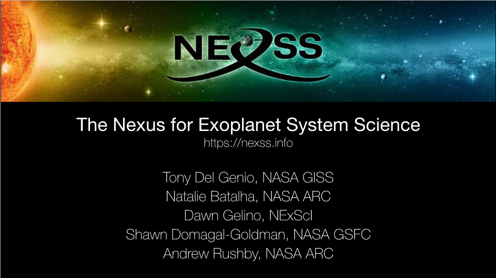 The Nexus for Exoplanet System Science