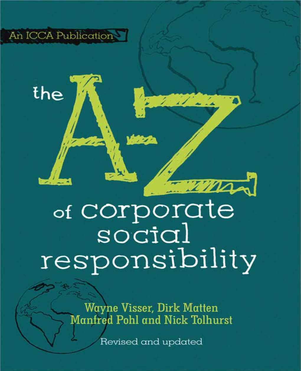 The a to Z of Corporate Social Responsibility (Revised and Updated)