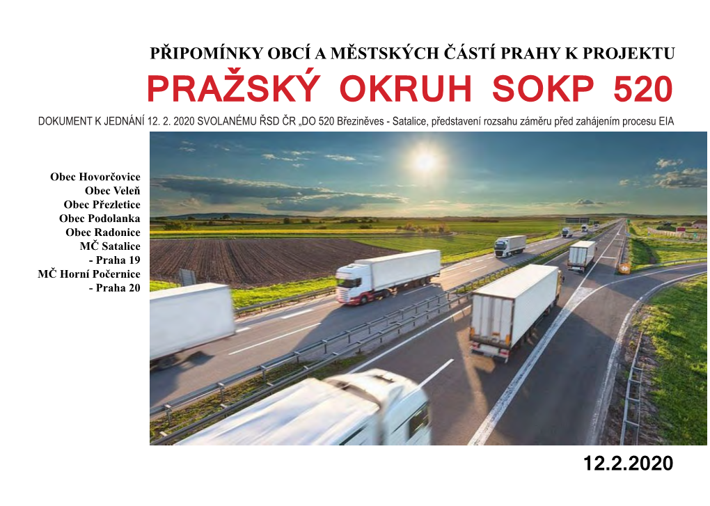 Pražský Okruh Sokp 520 Dokument K Jednání 12