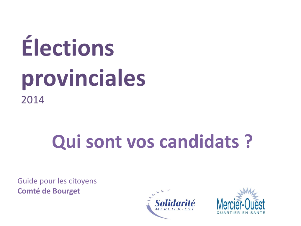 Élections Provinciales 2014