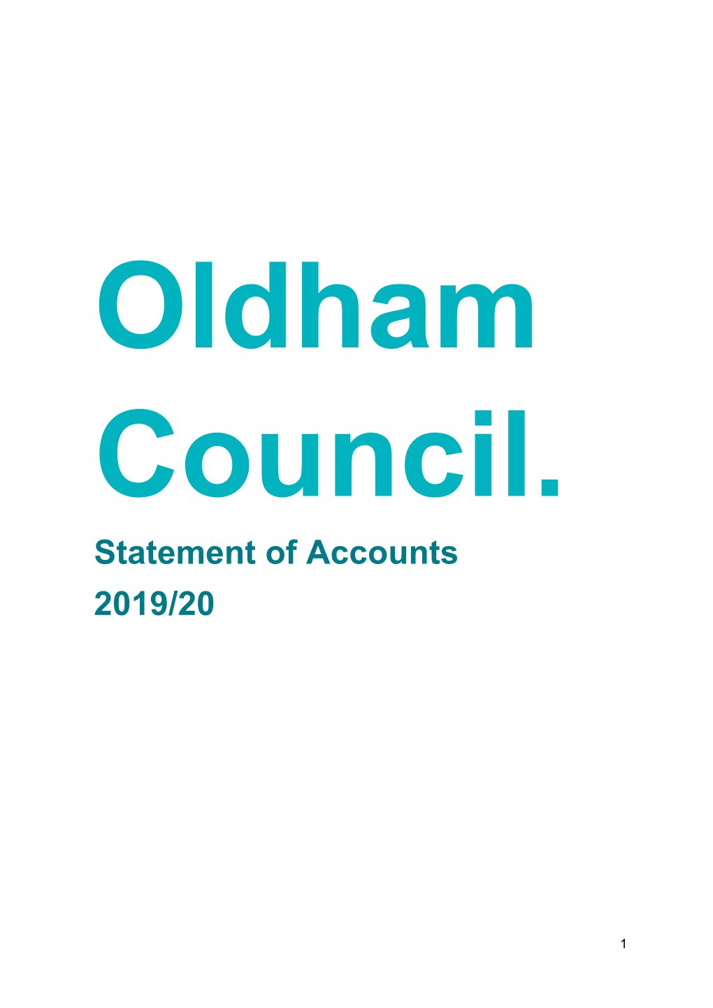 Statement of Accounts 2019/20