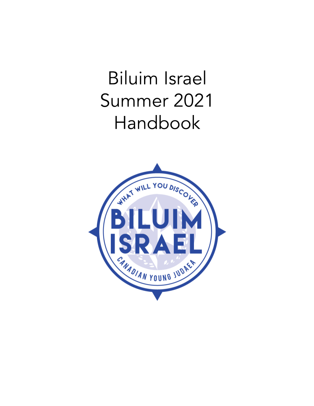 Biluim Israel Summer 2021 Handbook