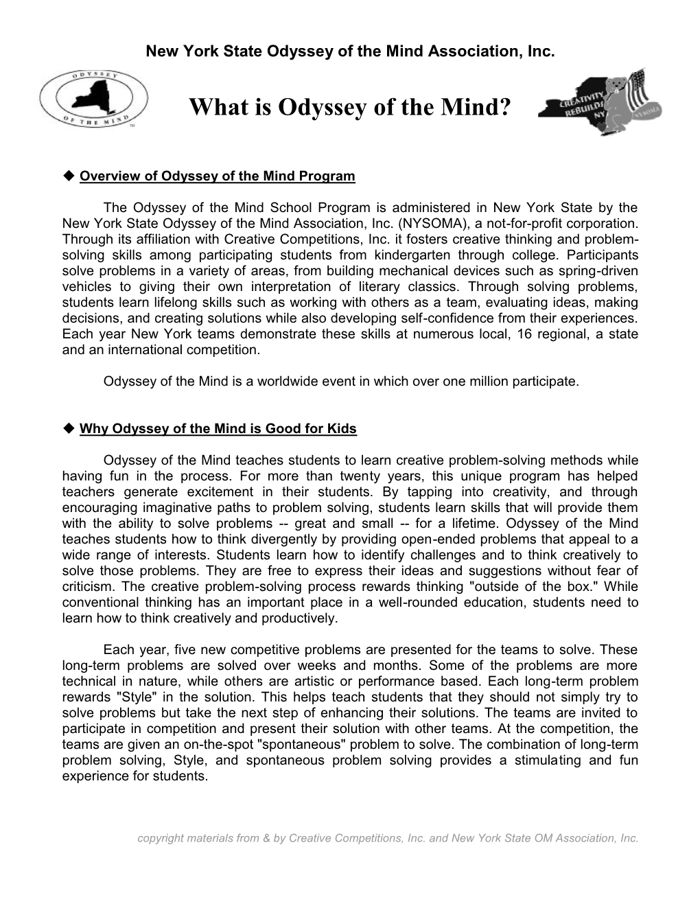 What Is Odyssey of the Mind?
