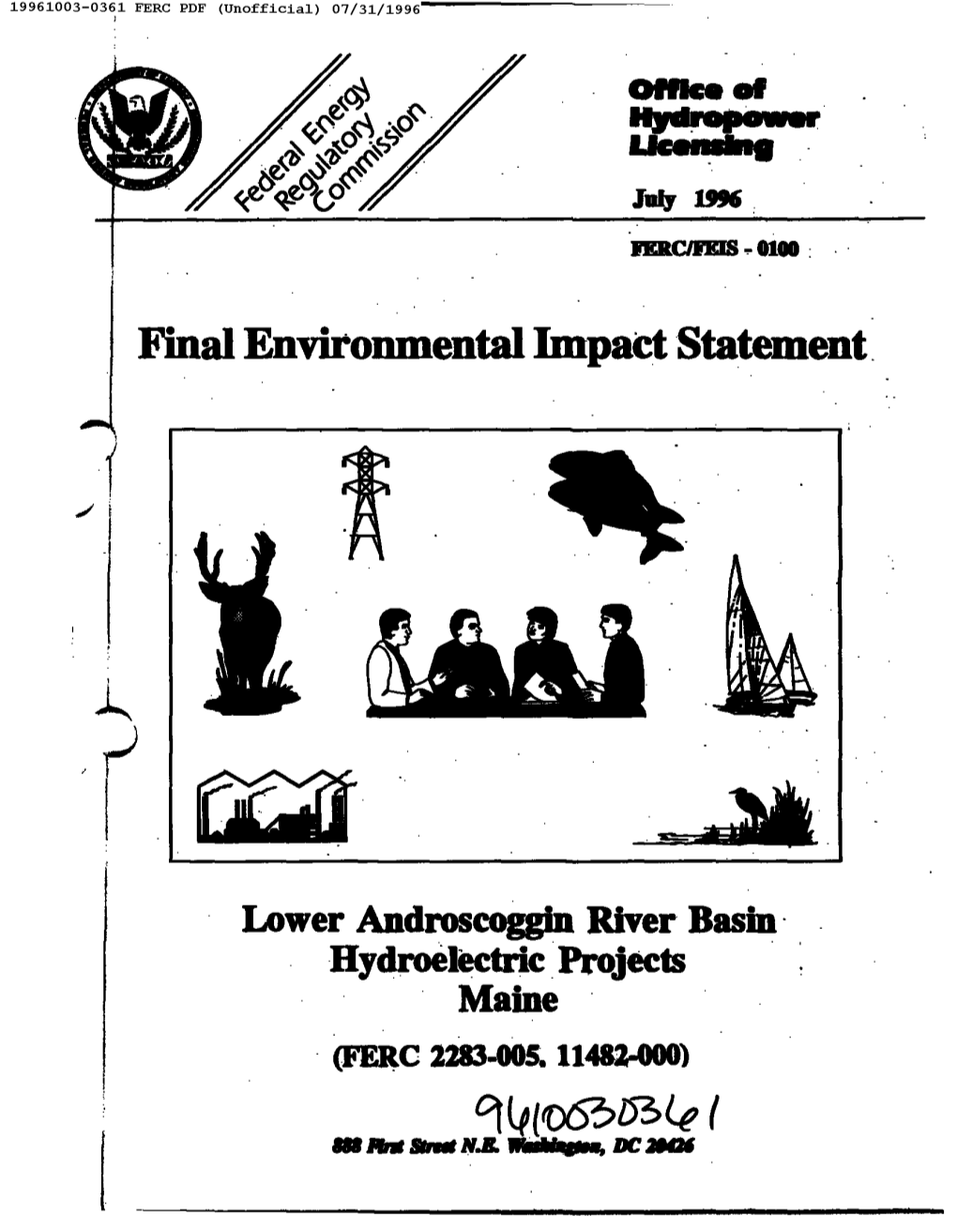 Deer Rips/A3 FERC Environmental Impact Statement 1996