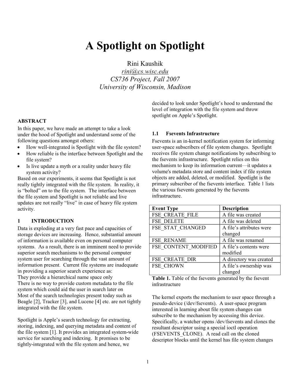 A Spotlight on Spotlight