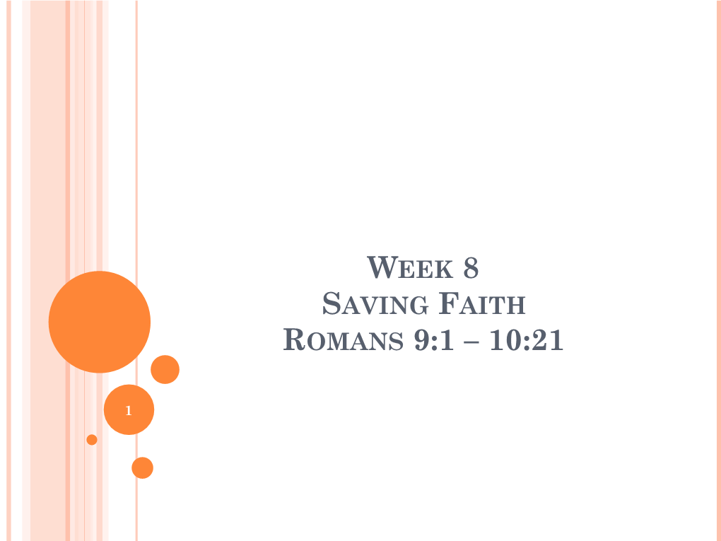 Romans 9:1 – 10:21