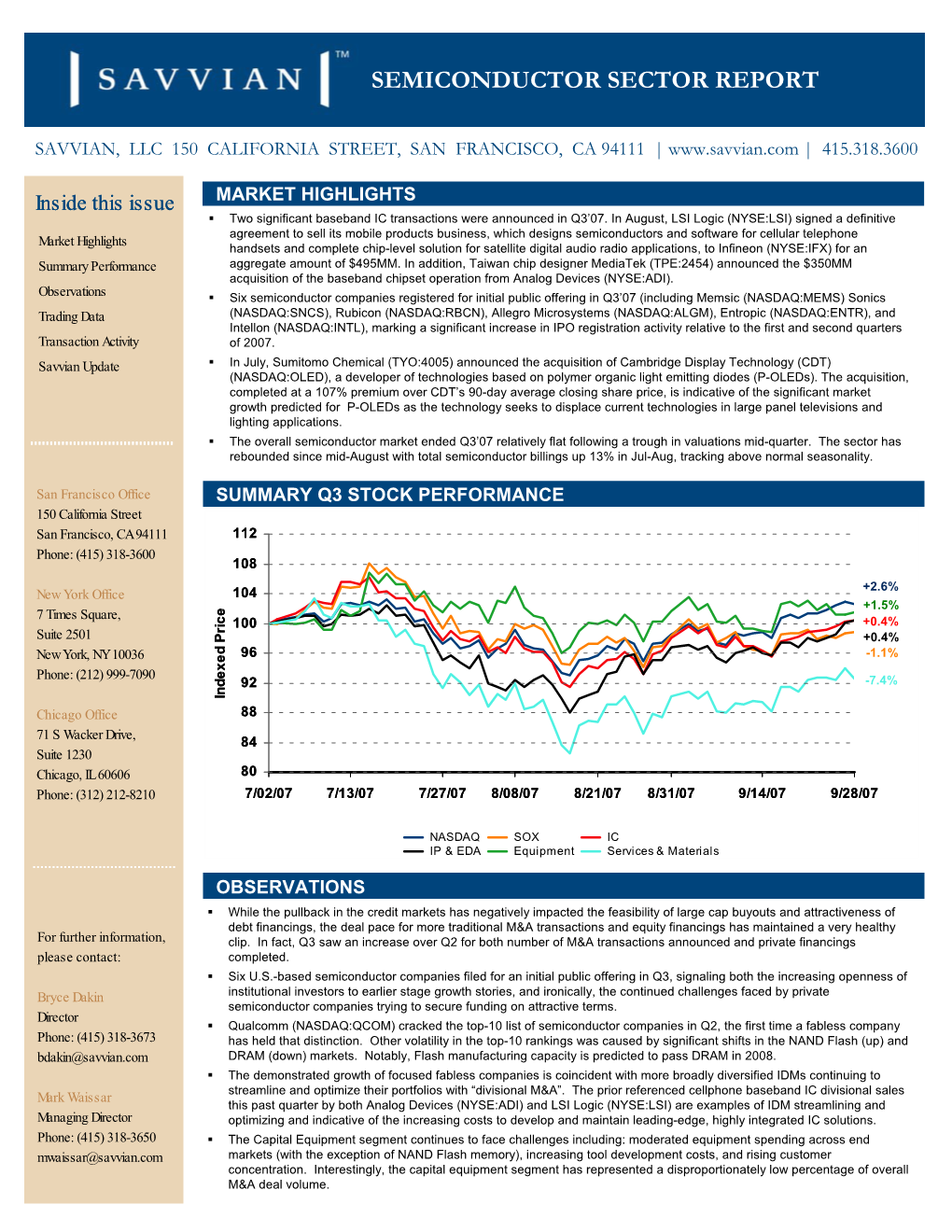 Semiconductor Sector Report