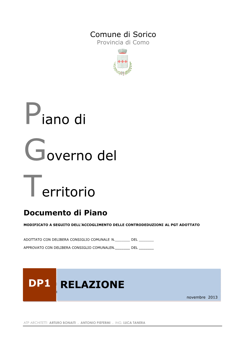 Piano Di Governo Del Territorio (PGT)