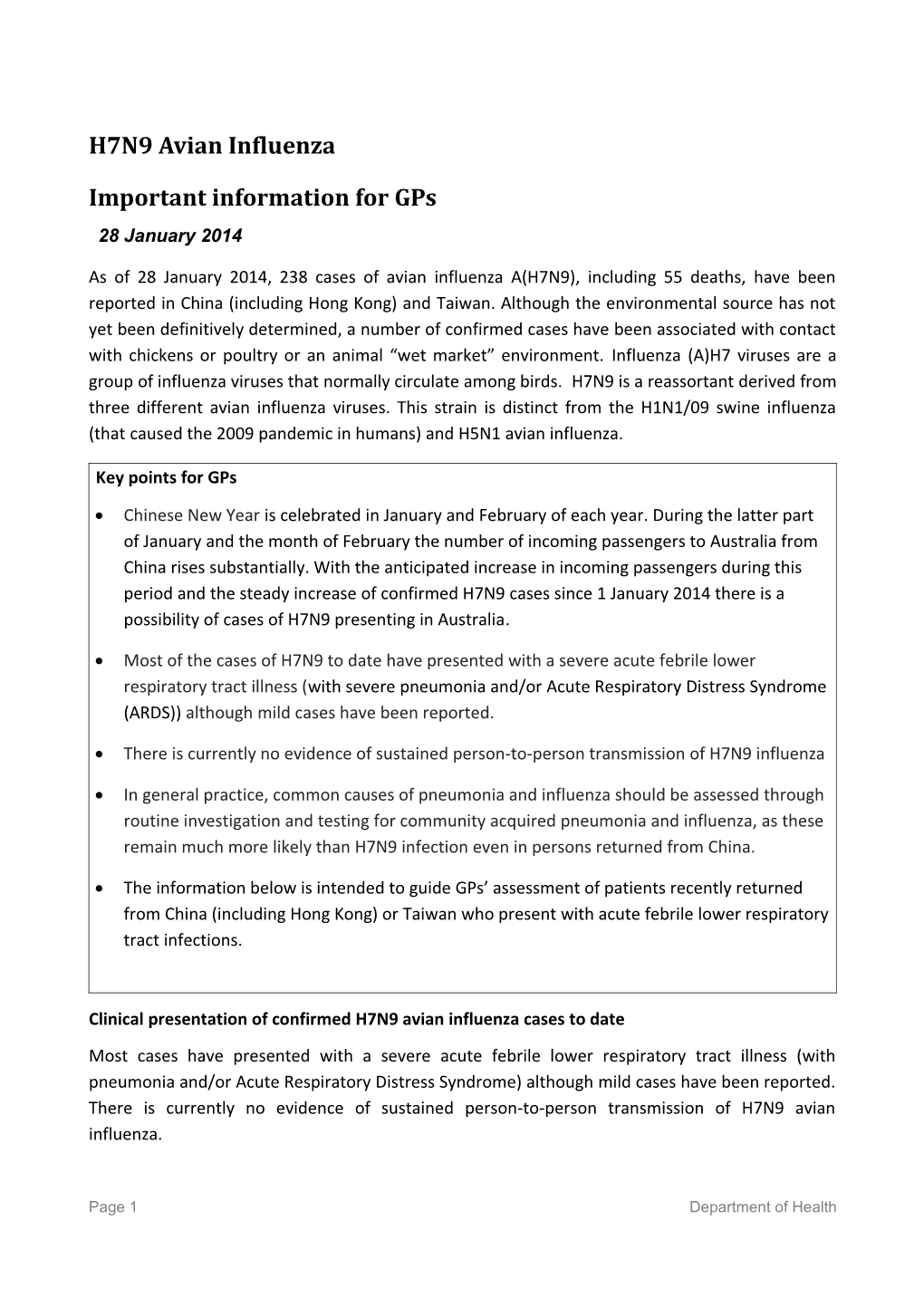 H7N9 Avian Influenza Virus