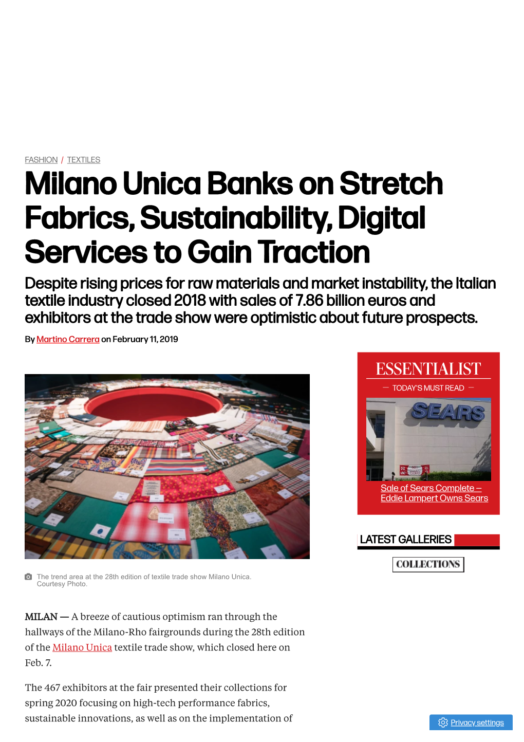 Milano Unica Banks on Stretch Fabrics, Sustainability, Digital