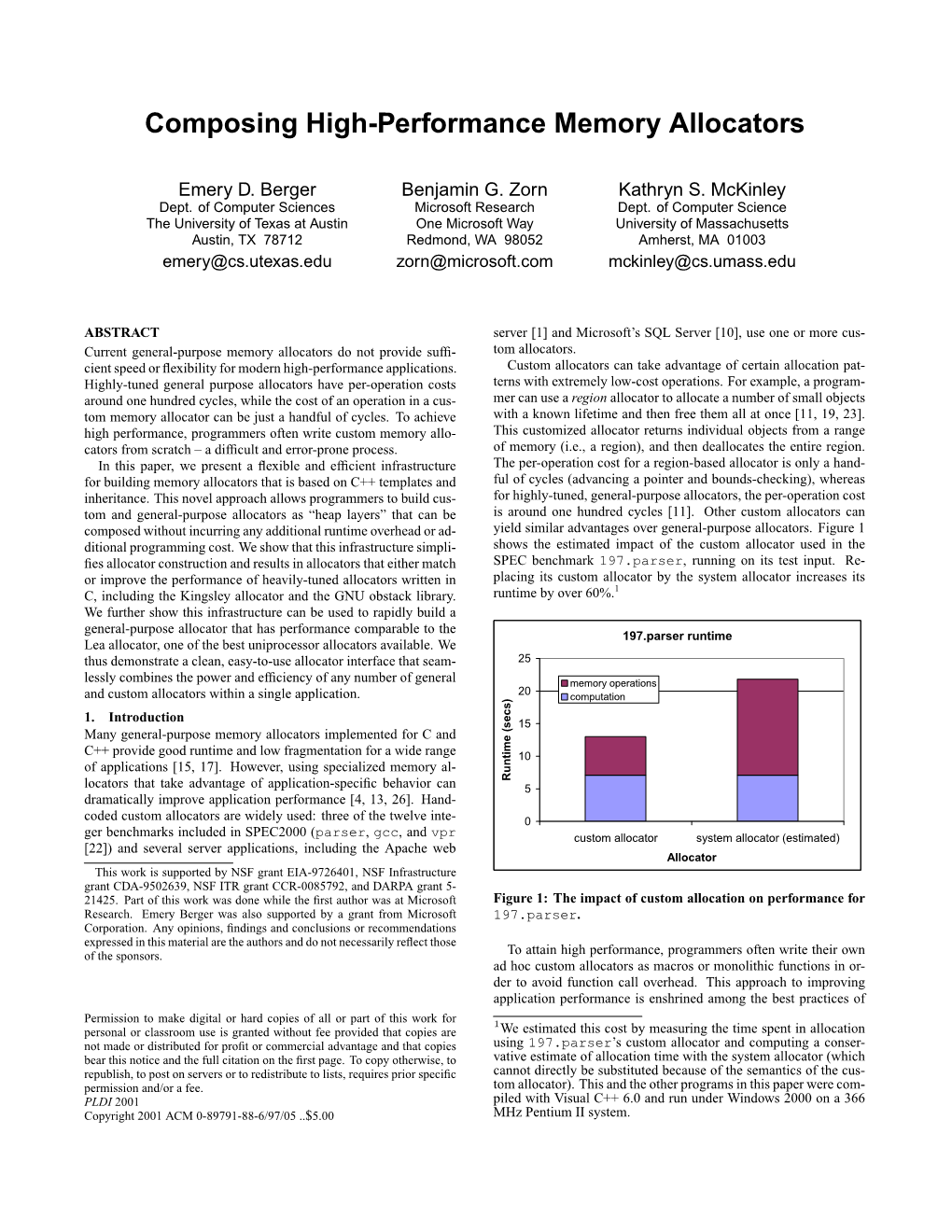 Composing High-Performance Memory Allocators