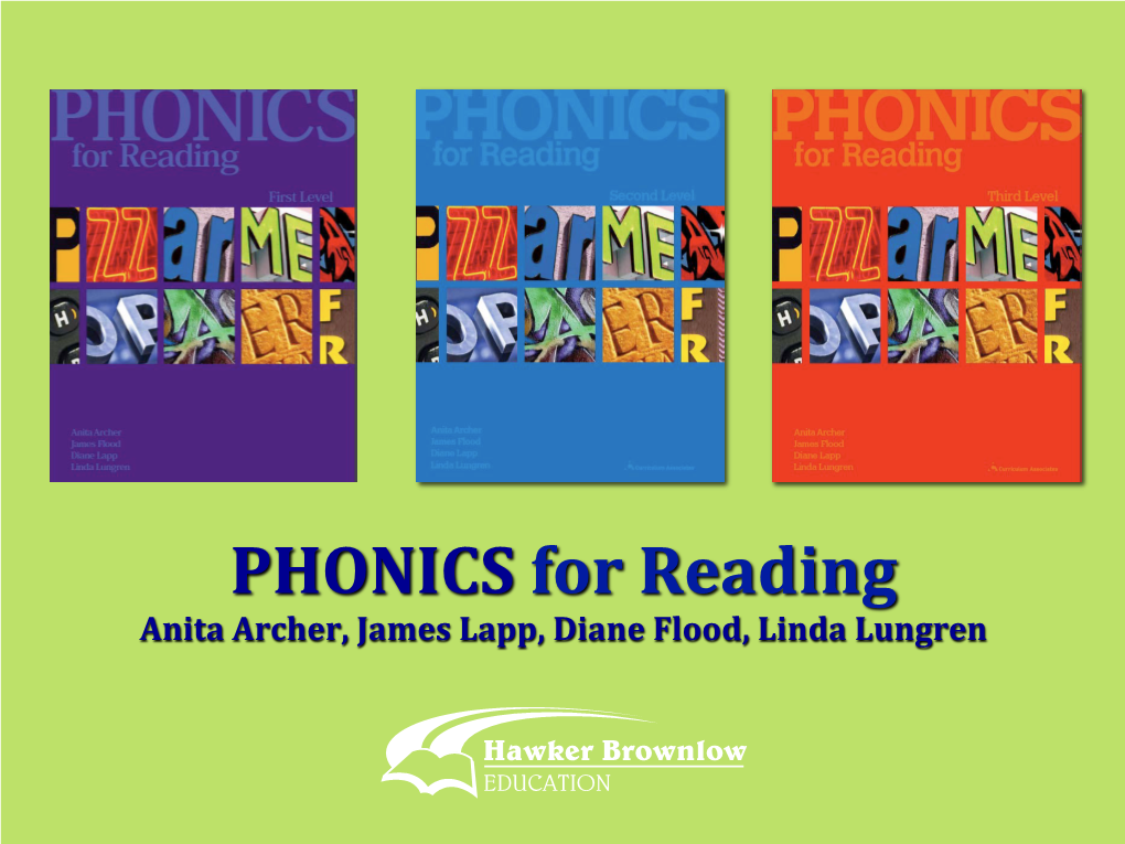 Phonics for Reading Overview.Pdf