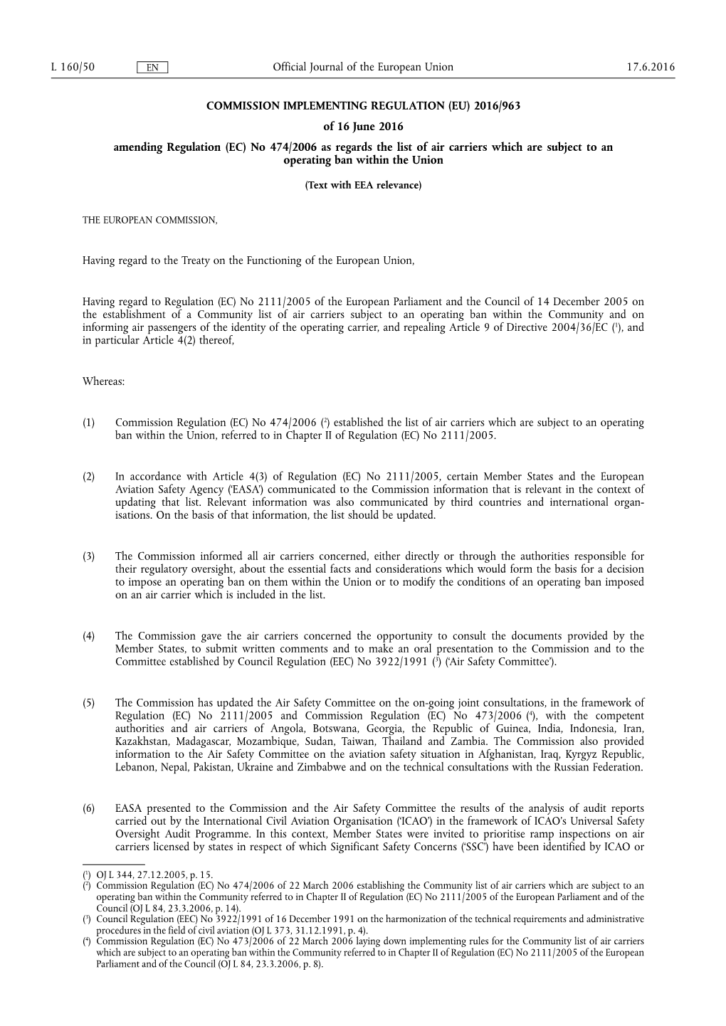 Commission Implementing Regulation (Eu) 2016