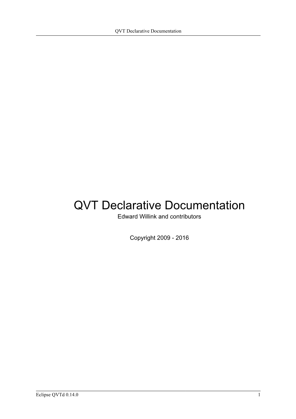 QVT Declarative Documentation