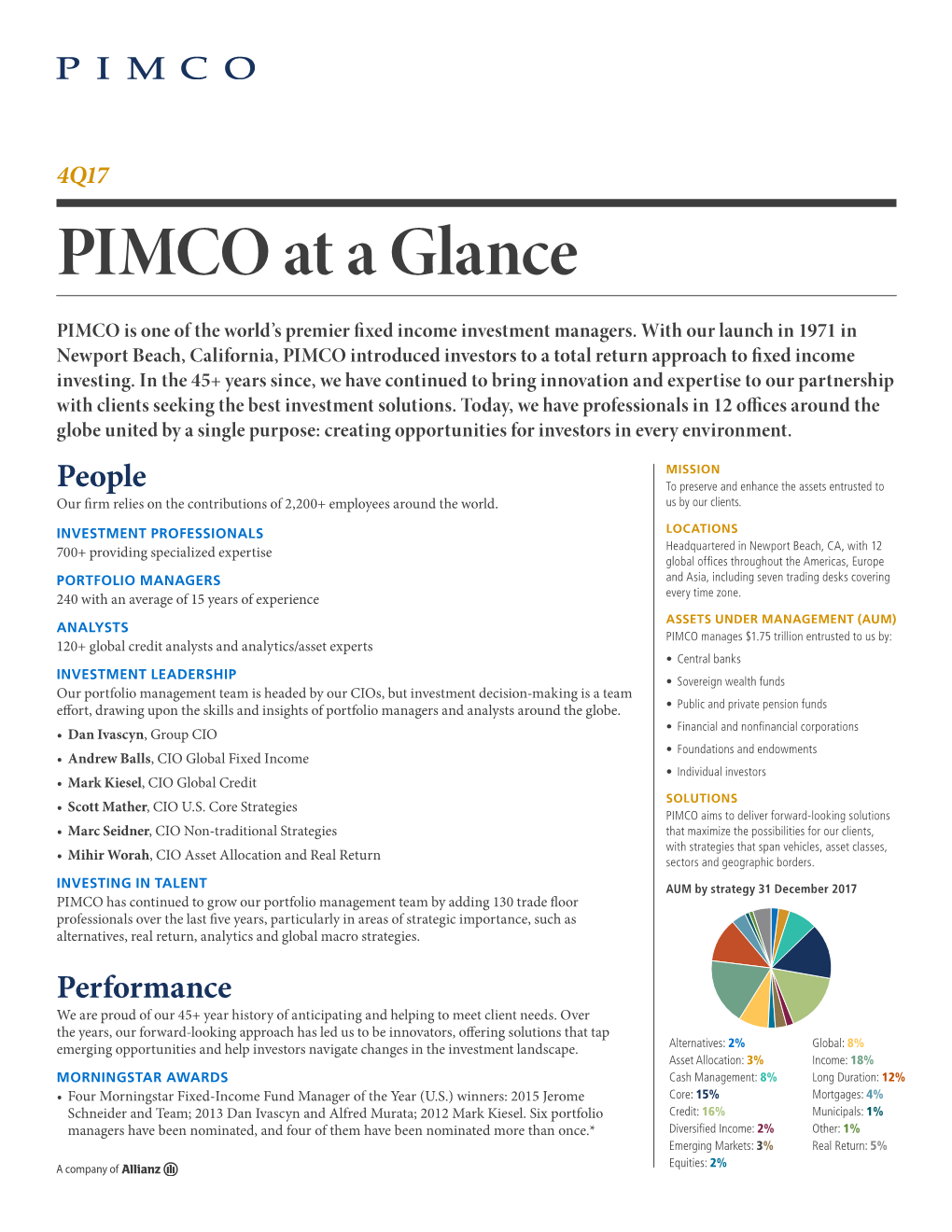 PIMCO at a Glance