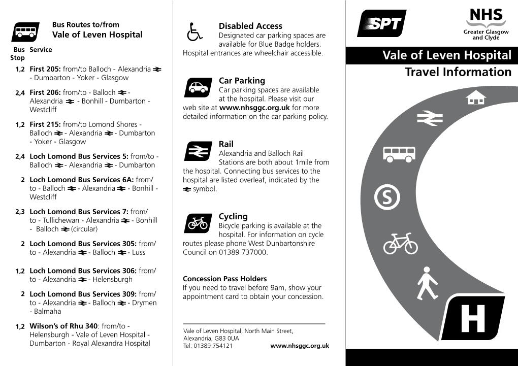 Travel Information Vale of Leven Hospital