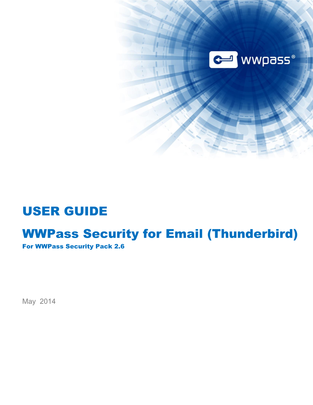 USER GUIDE Wwpass Security for Email (Thunderbird) for Wwpass Security Pack 2.6