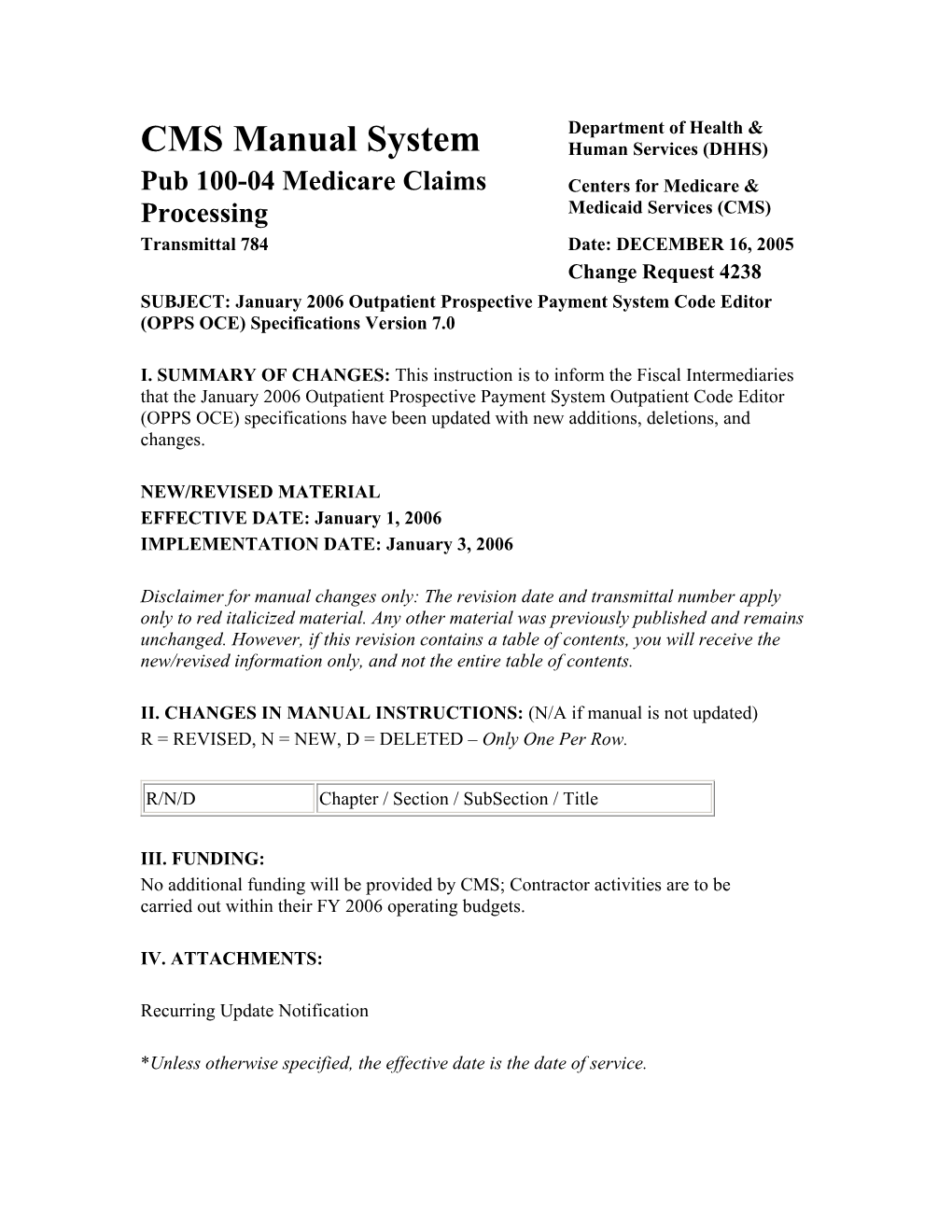 Pub 100-04 Medicare Claims Processing