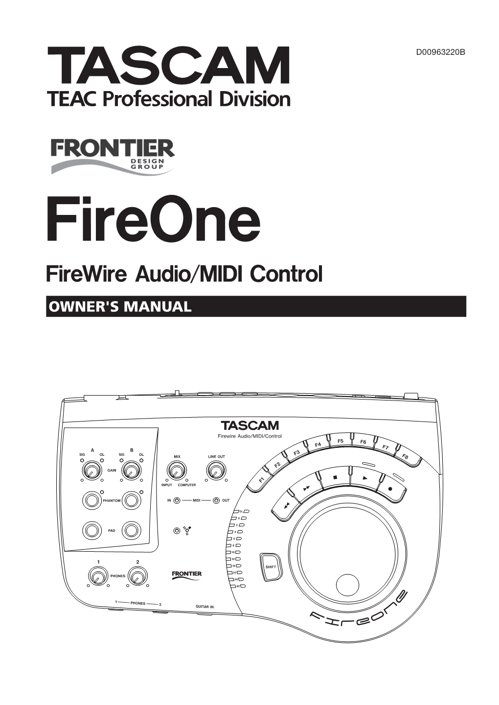 Tascam Fireone Owner's Manual