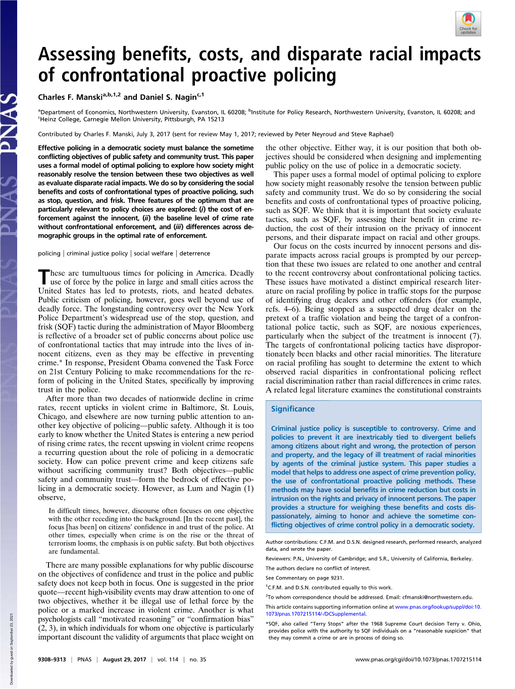 Assessing Benefits, Costs, and Disparate Racial Impacts of Confrontational Proactive Policing