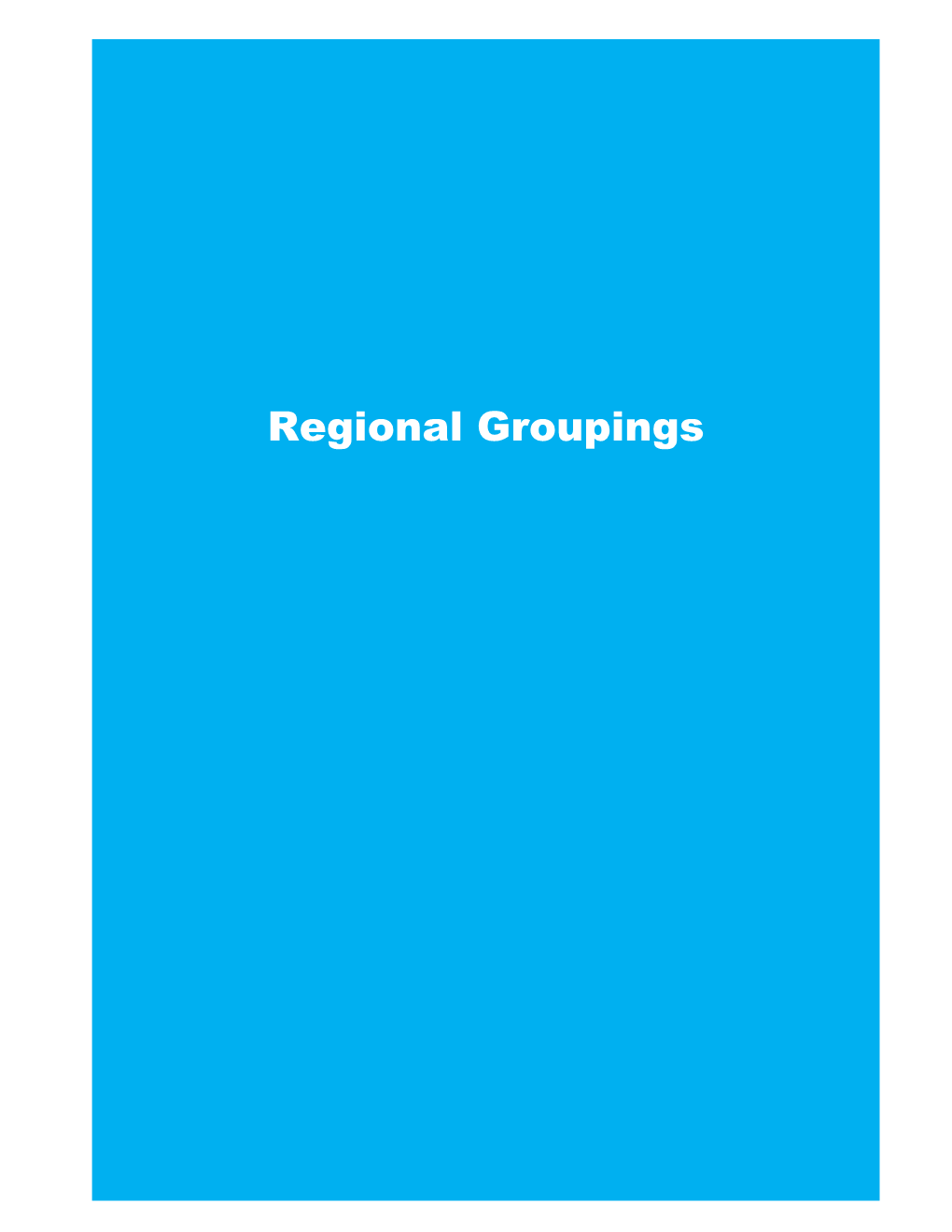 Regional Groupings