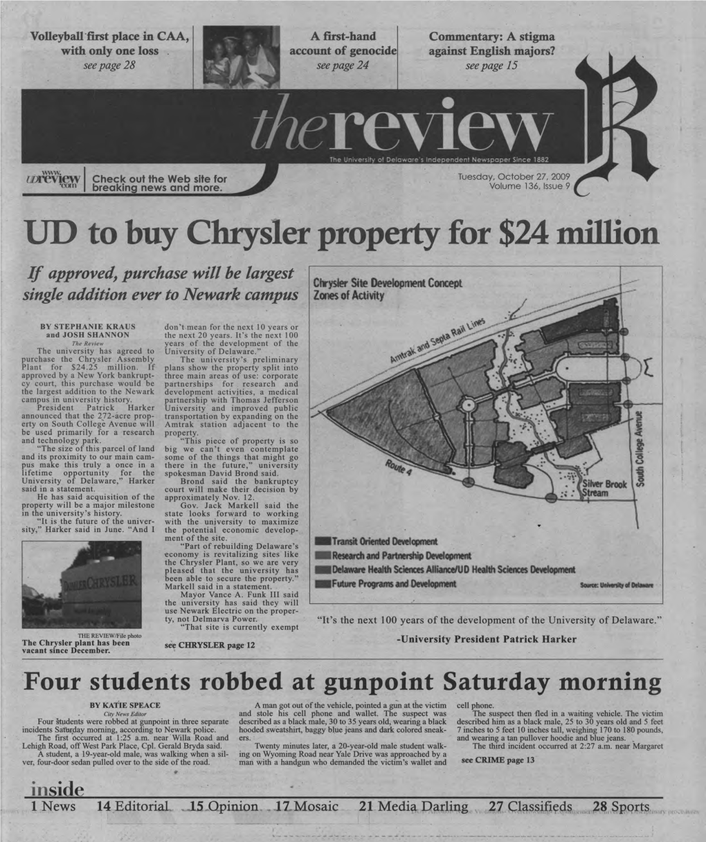 UD to Buy Chrysler Property for $24 Million