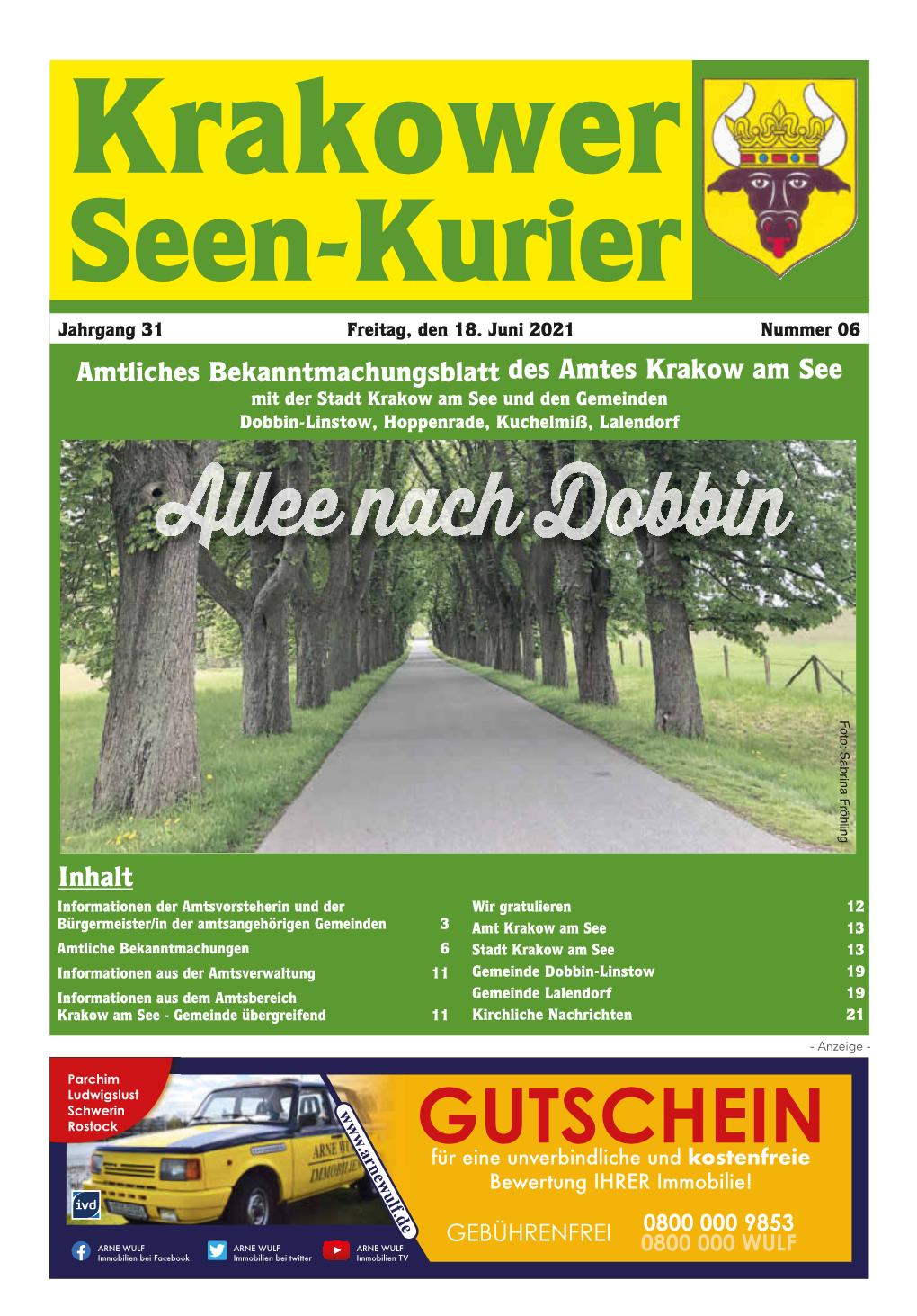 Seen-Kurier Jahrgang 31 Freitag, Den 18