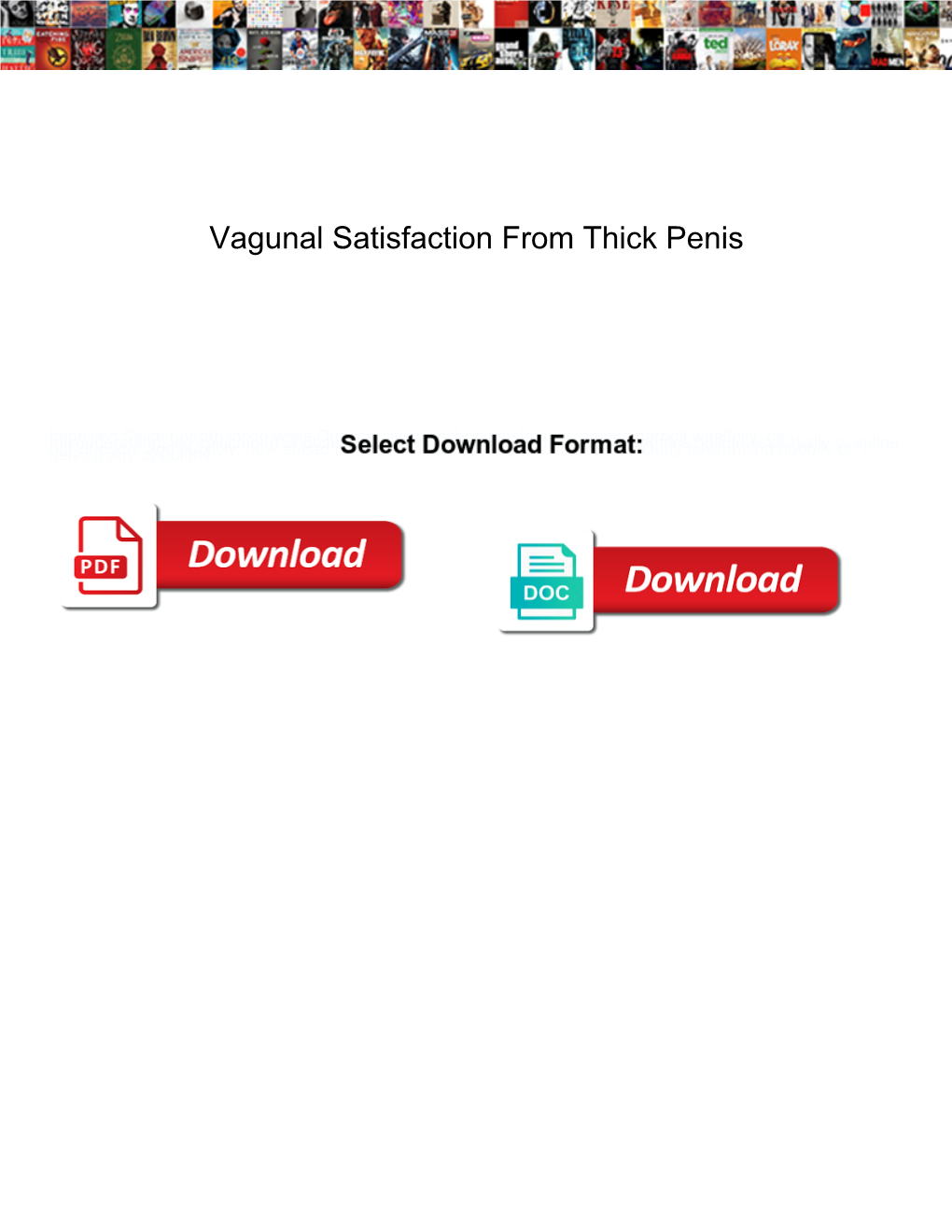 Vagunal Satisfaction from Thick Penis