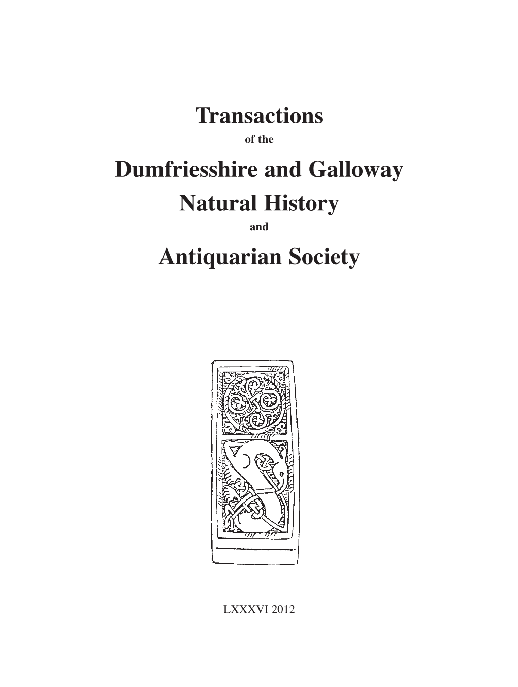 Transactions Dumfriesshire and Galloway Natural History