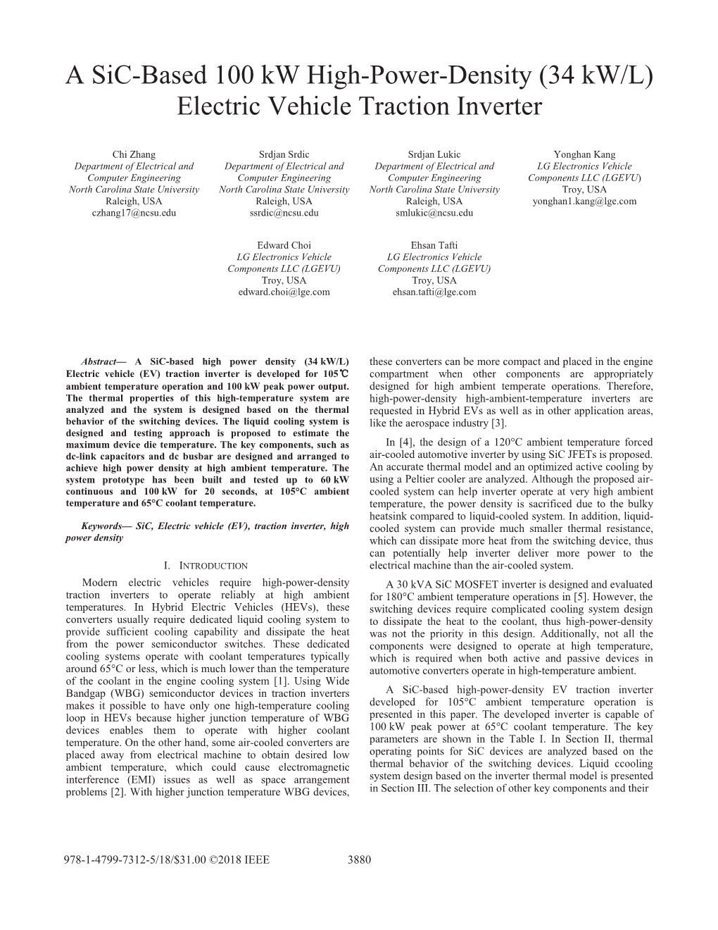 Electric Vehicle Traction Inverter