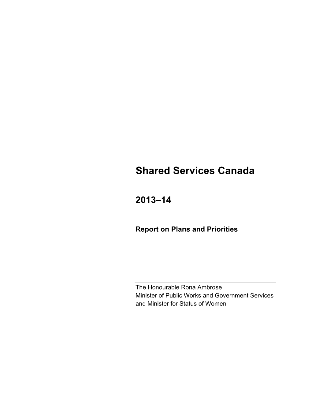 Shared Services Canada