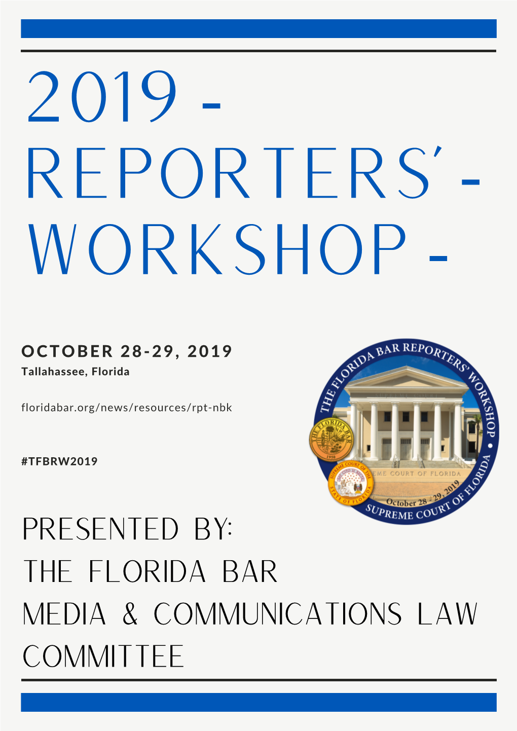 2019 Reporters Workshop Notebook