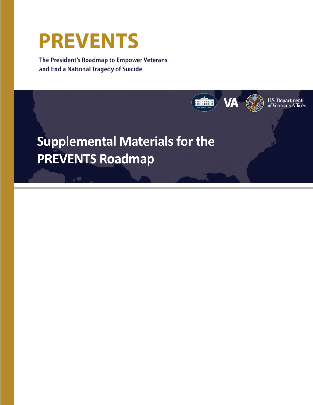 Supplemental Materials for the PREVENTS Roadmap