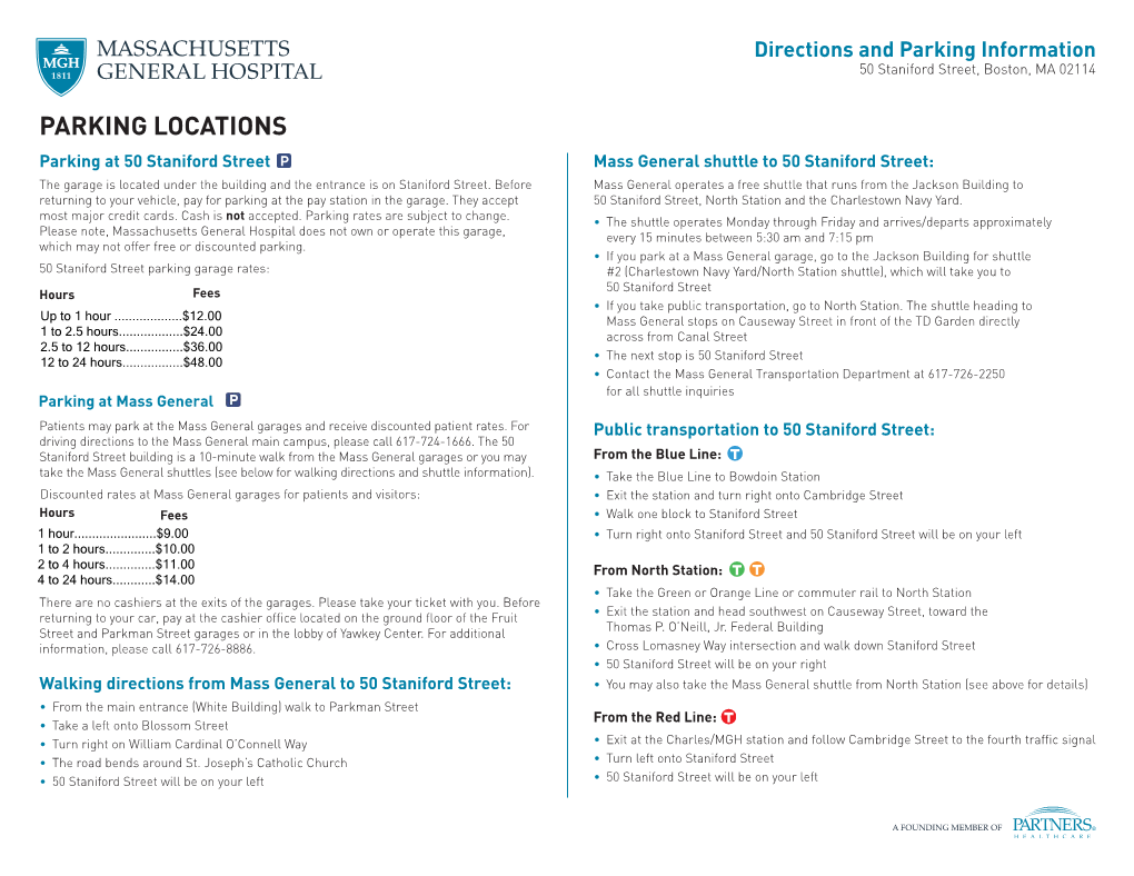 View Driving and Parking Directions To