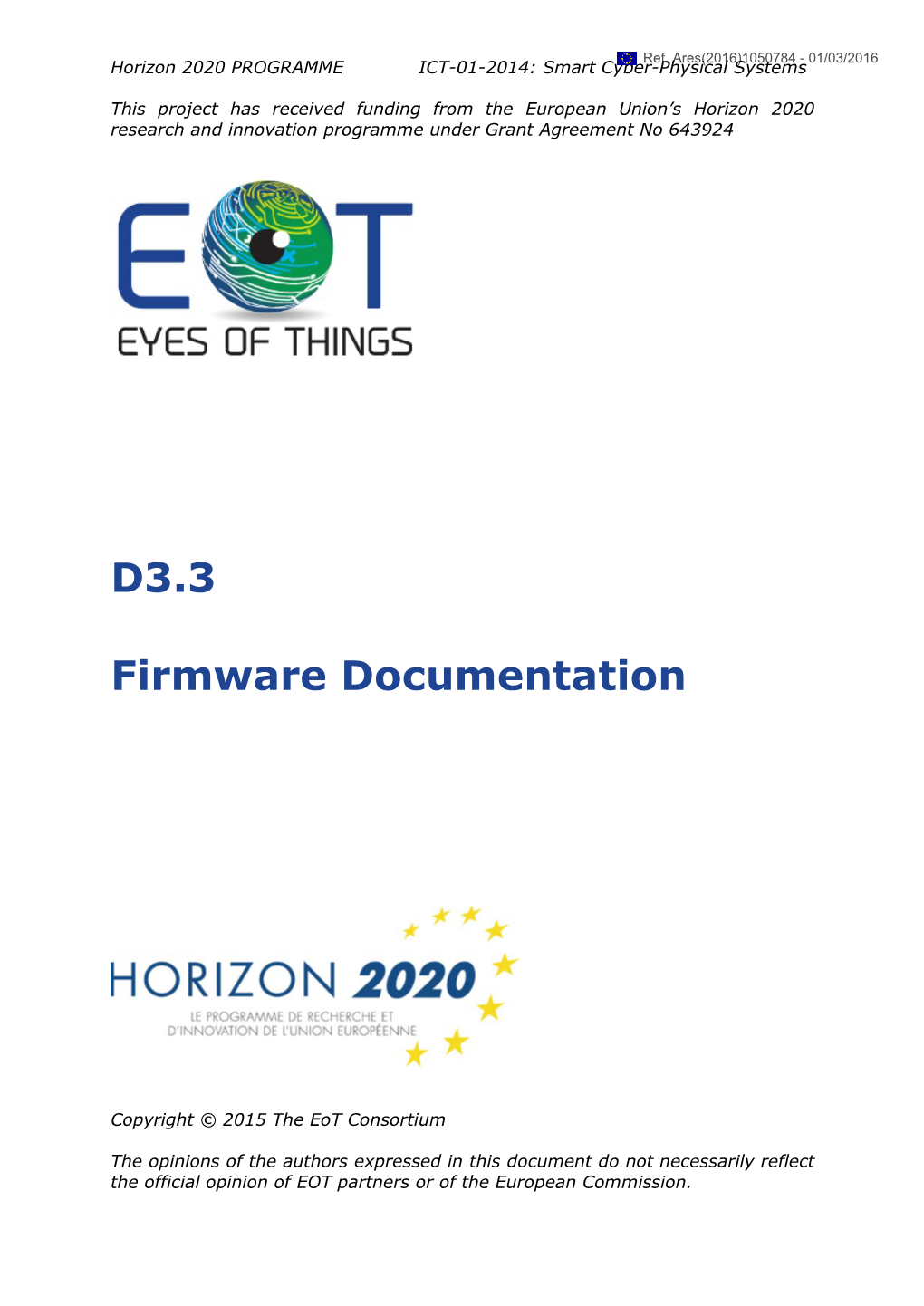 D3.3 Firmware Documentation H2020-643924-Eot