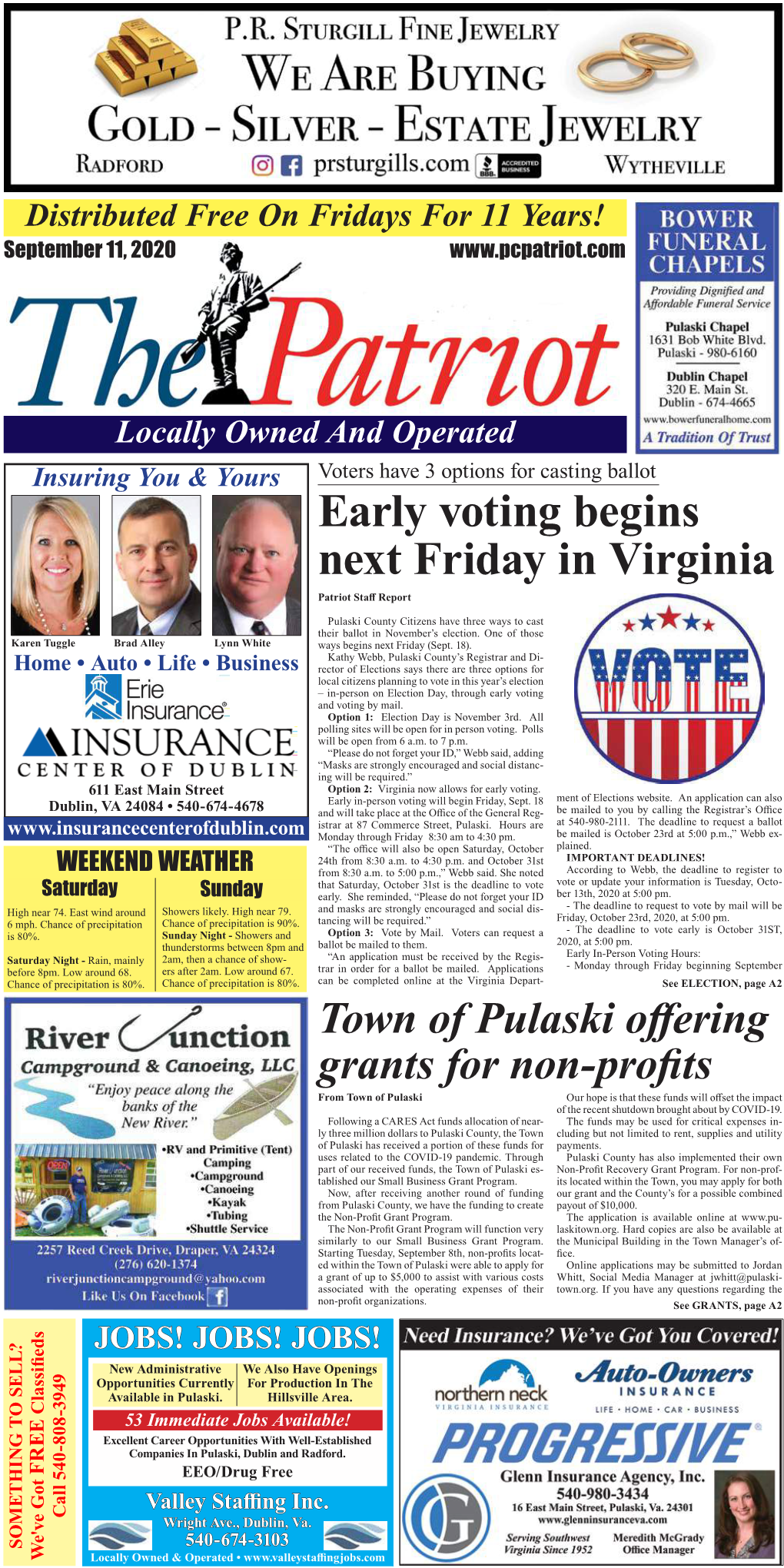 Early Voting Begins Next Friday in Virginia Patriot Staff Report