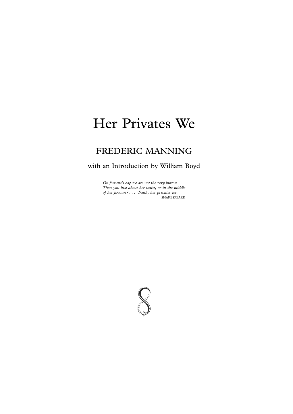 Her Privates We