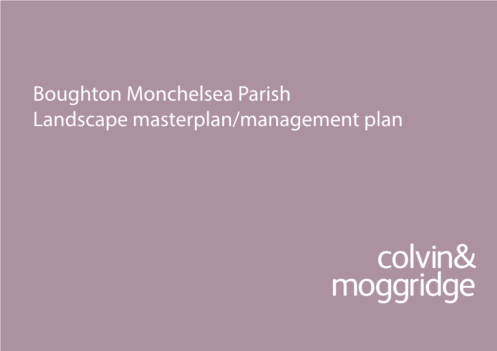 Boughton Monchelsea Parish Landscape Masterplan/Management Plan INTRODUCTION
