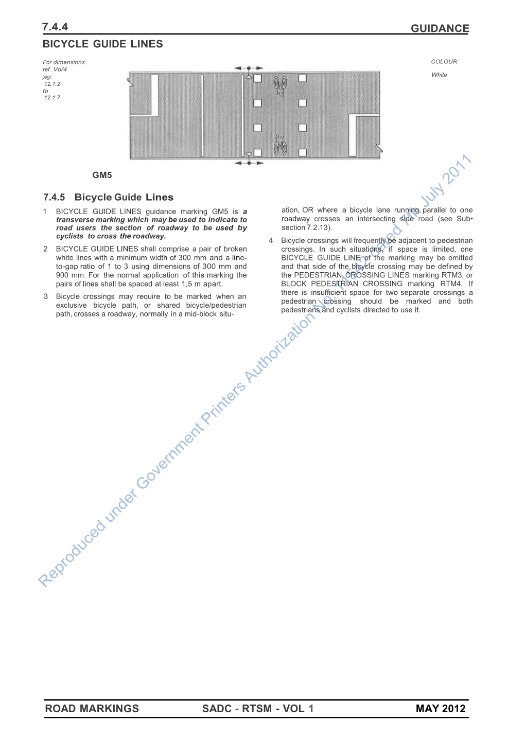 Road Markings Sadc - Rtsm - Vol 1 May 2012 Guidance 7.4.5