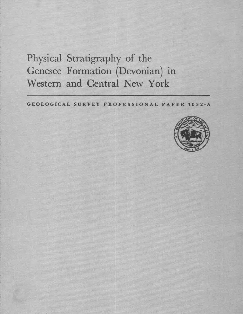 Physical Stratigraphy of the Genesee Formation (Devonian) in Western and Central New York