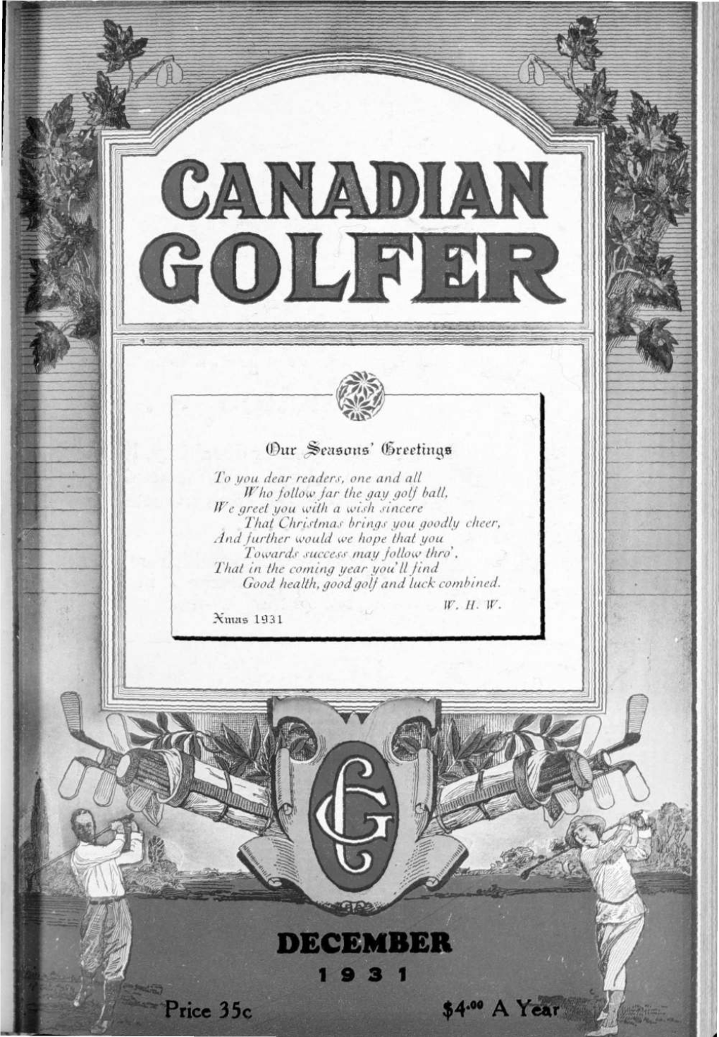 Canadian Golfer, December, 1931