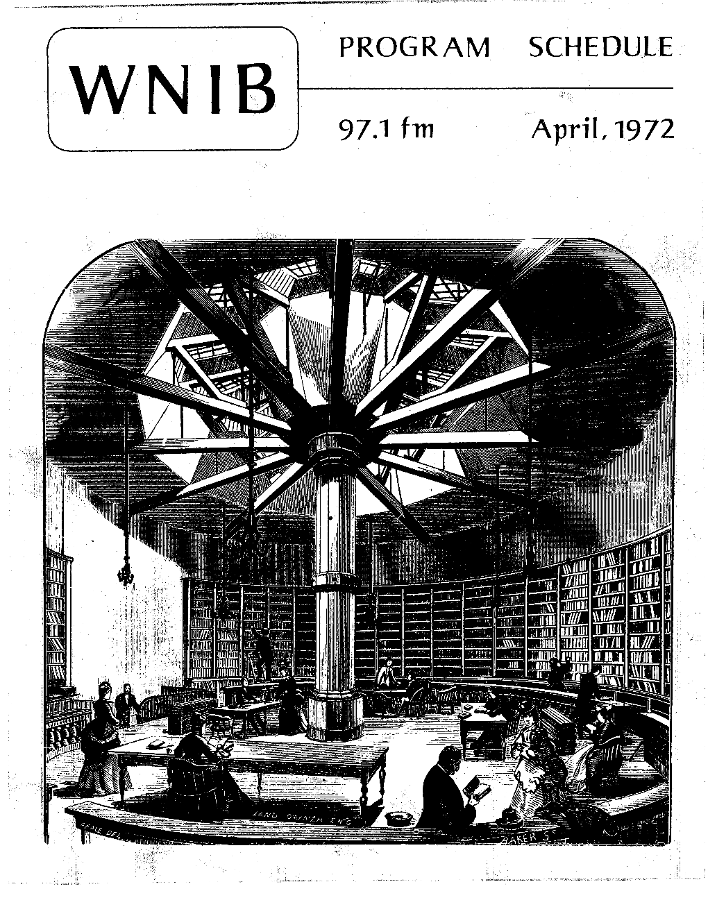 WNIB Program Schedule April 1972